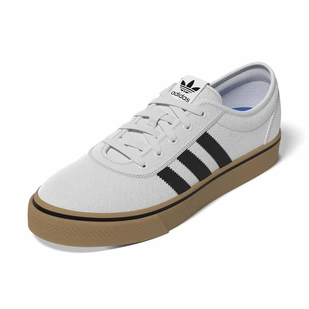 Adidas Skateboarding Adi Ease Crystal White Black Gum Skate Shoes