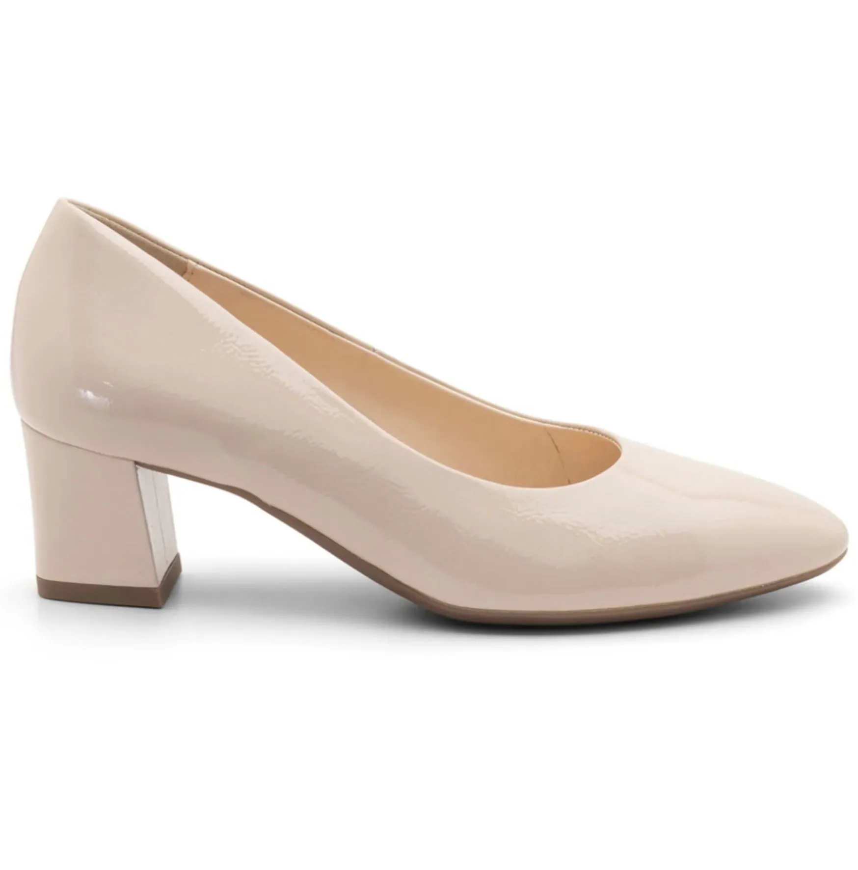 Ara Antonella Ladies Crinkle Patent Court Shoe