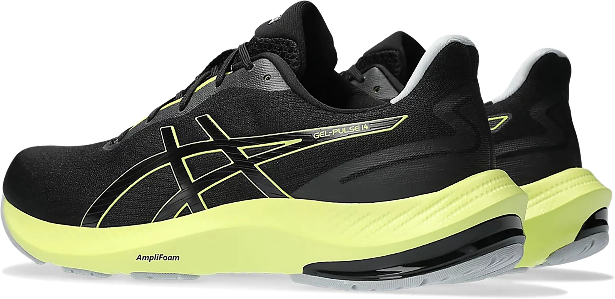 ASICS GEL PULSE 14 'BLACK GLOW YELLOW' sneakers, black