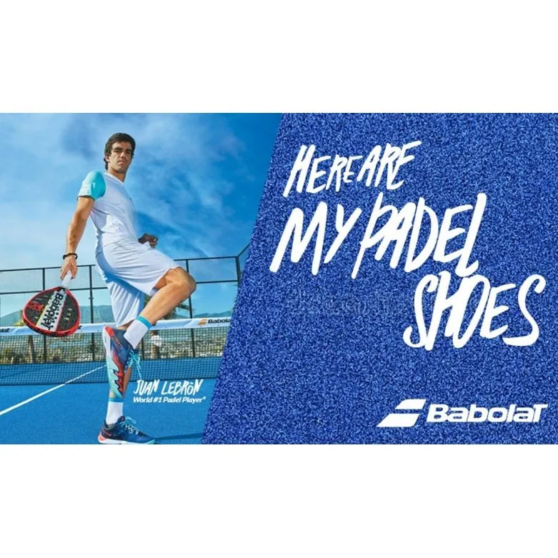 Babolat Juan Lebron Jet Premura 2 APT Approved Red Blue Padel Shoes