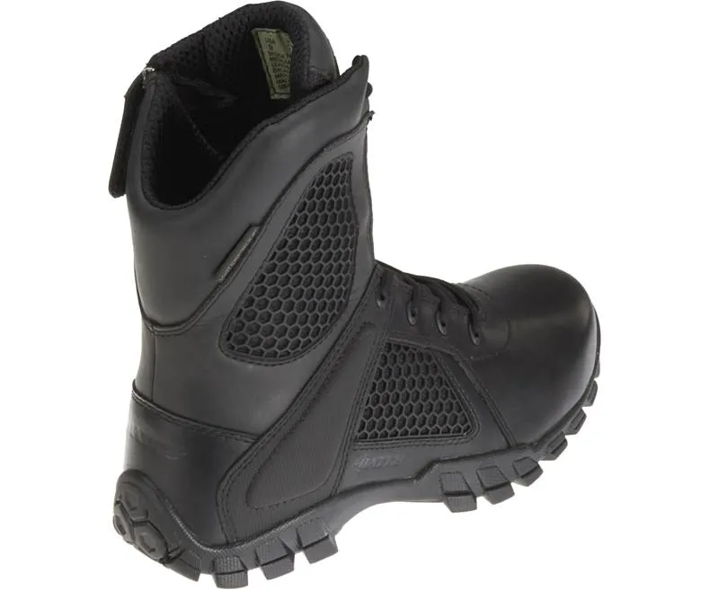 Bates Strike 8" Side Zip Boots Medium (Black)