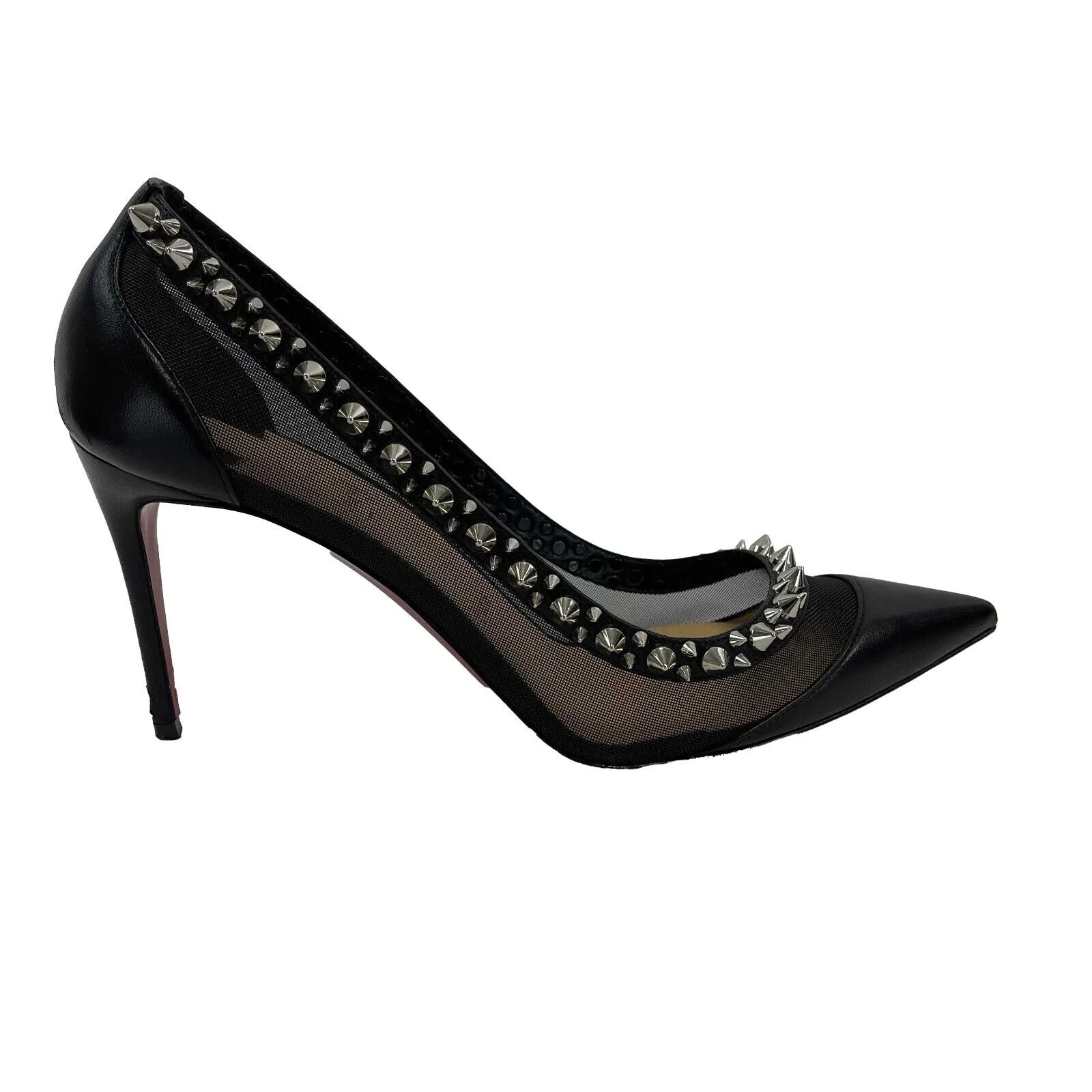 Christian Louboutin - Galativi Spikes 85 Nappa Rete Pumps 39.5 US 9.5