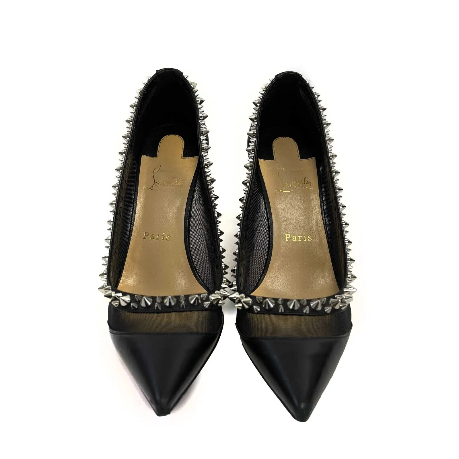 Christian Louboutin - Galativi Spikes 85 Nappa Rete Pumps 39.5 US 9.5