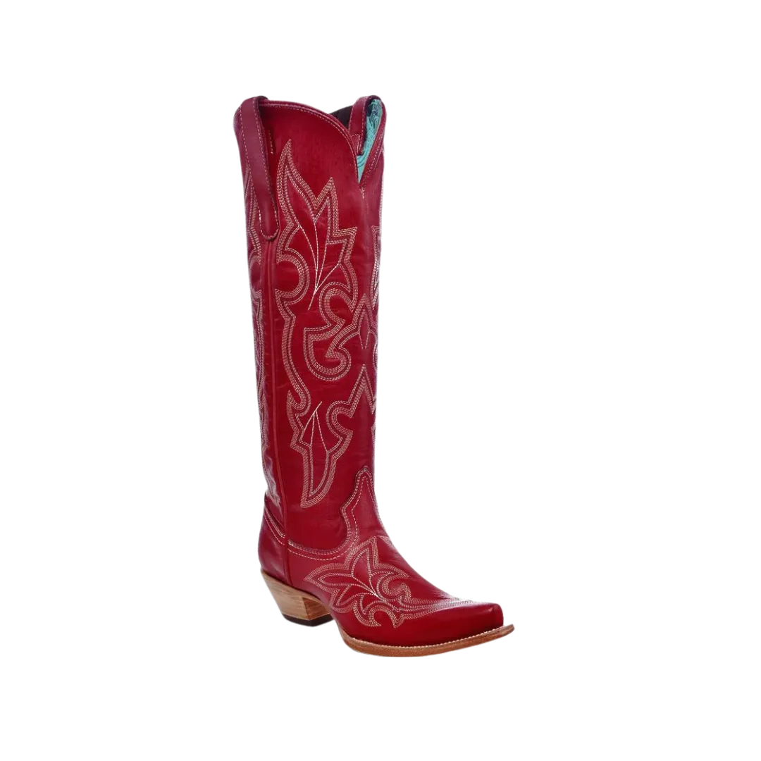 Corral Women's Corral Red Embroidery Tall Top Boot