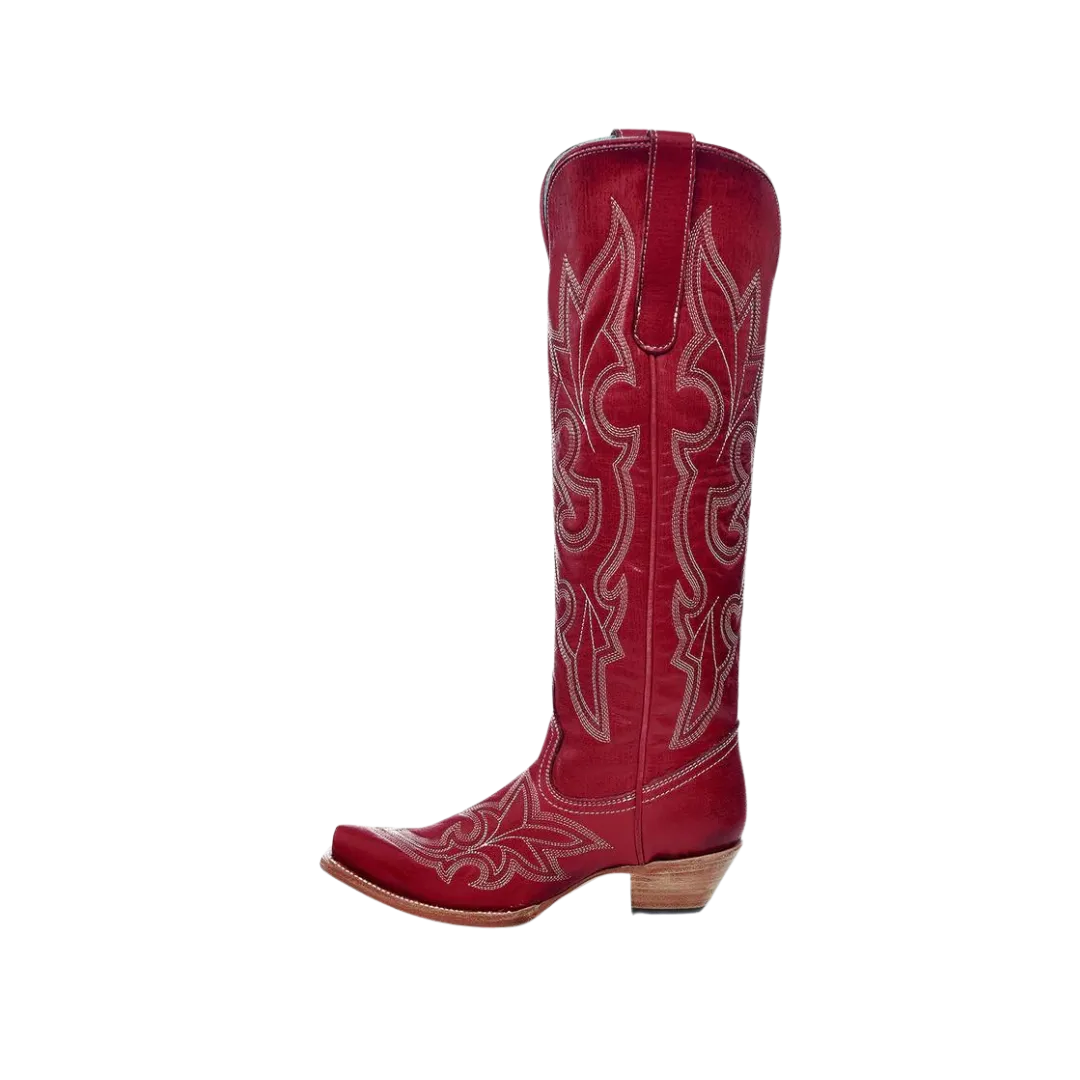 Corral Women's Corral Red Embroidery Tall Top Boot