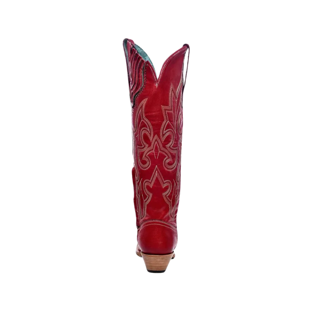 Corral Women's Corral Red Embroidery Tall Top Boot