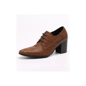 CrocLuxe Exquisite Croc-Embossed Leather Derby Dress Shoes