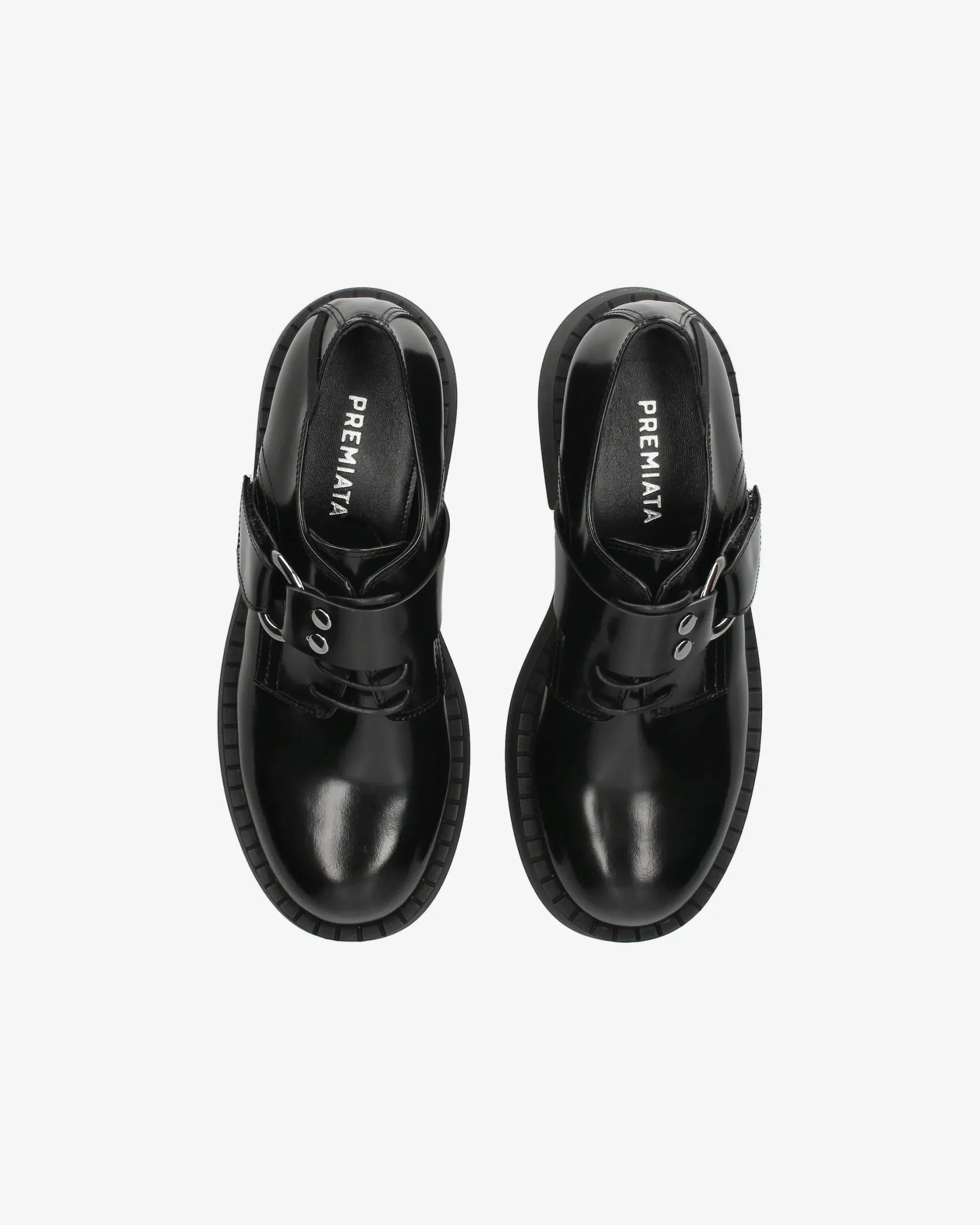 Derby Shoes M6831A in Black Mousse Calfskin