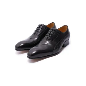 ExoticLuxe Lace-Up Oxford Dress Shoes