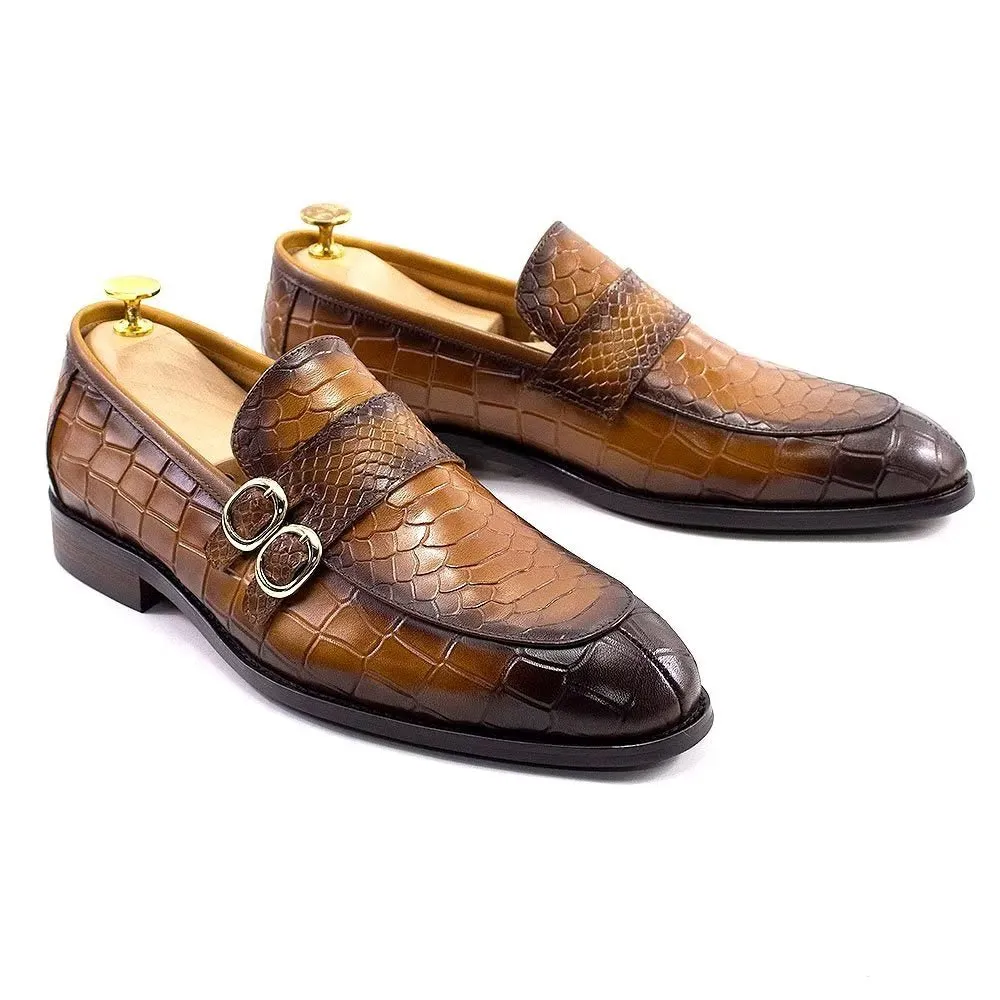 Genuine Leather Elegant CrocFormal Classic Brogues