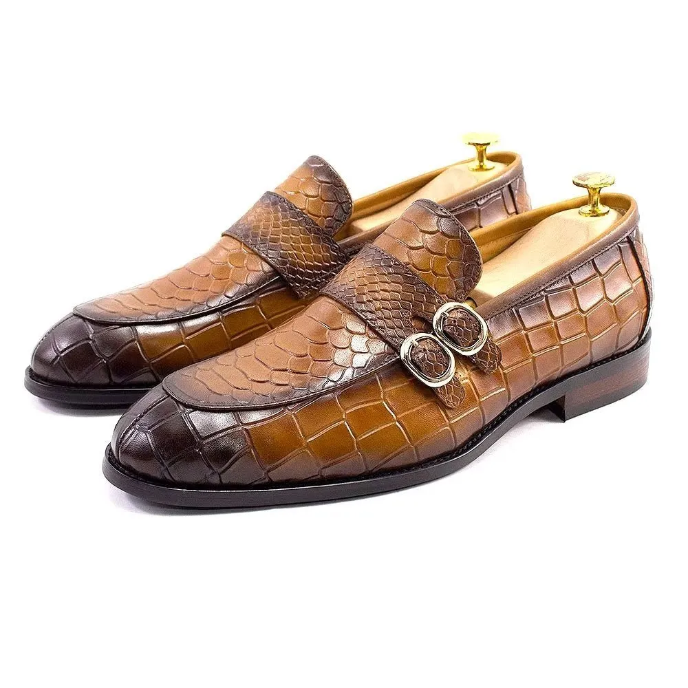 Genuine Leather Elegant CrocFormal Classic Brogues