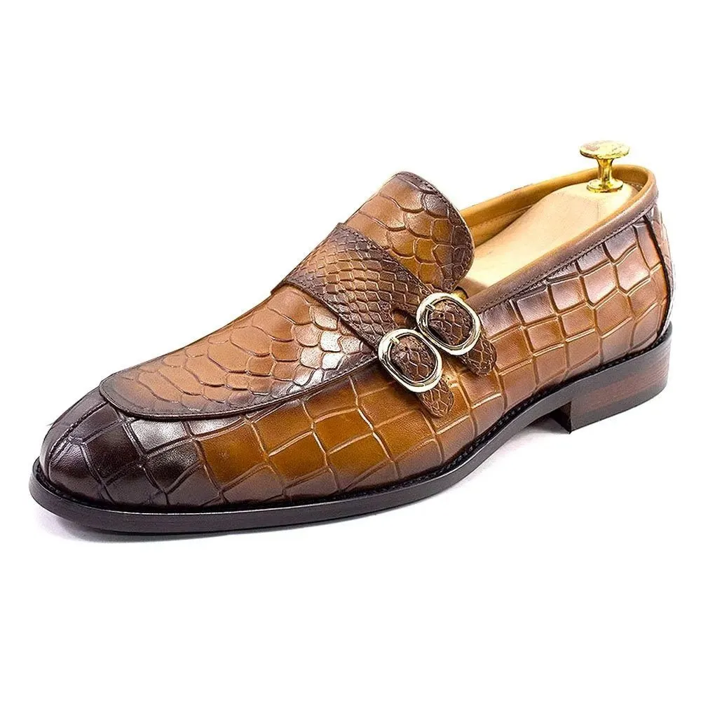 Genuine Leather Elegant CrocFormal Classic Brogues