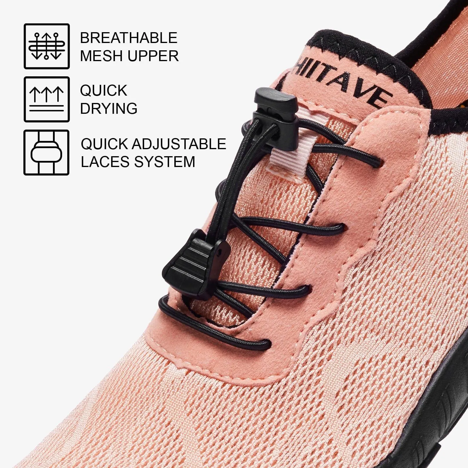 Hiitave Women's Barefoot Mesh Water Shoes