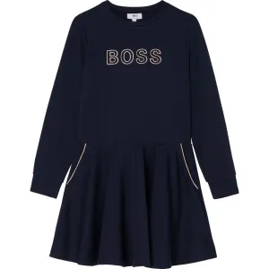 HUGO BOSS - Pleated Dress - Navy