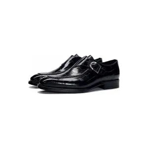 LuxeGrip Exotic Alligator Slip On Dress Shoes