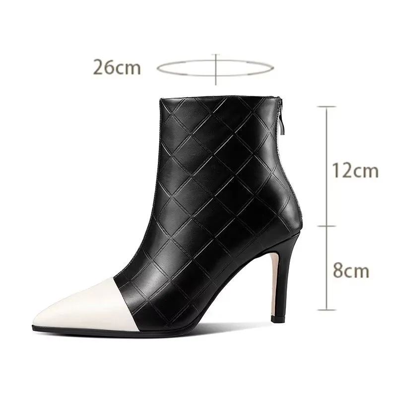 Luxury Exotica Pointed Toe High Heeled Boots