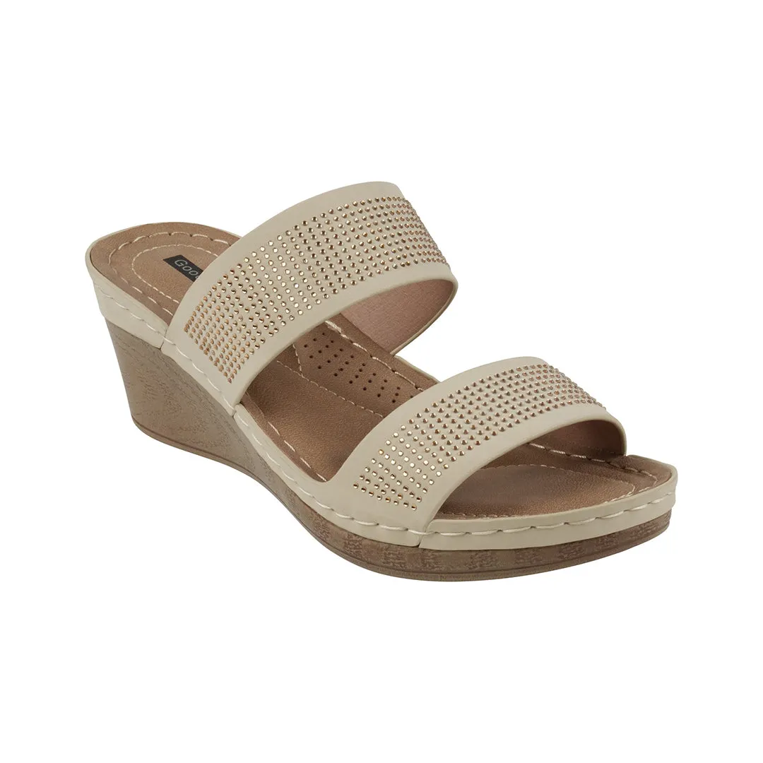 Madore Natural Wedge Sandals