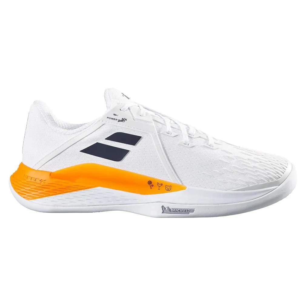 Men's Benoit Paire Propulse Fury Limited Edition Tennis Shoes White and Orange