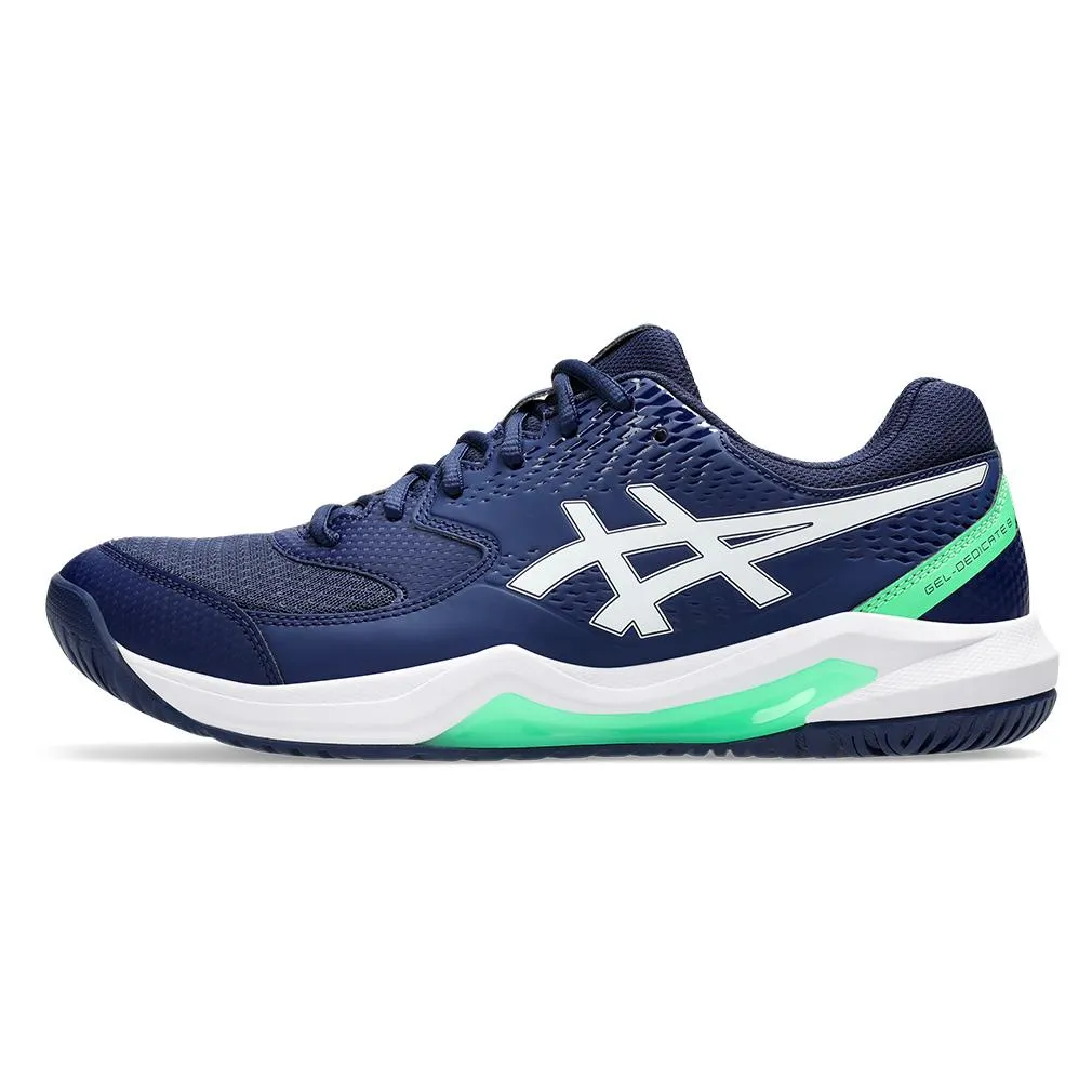 Mens Gel-Dedicate 8 Tennis Shoes Blue Expanse and White