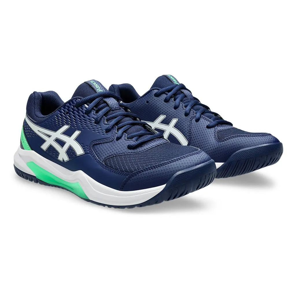 Mens Gel-Dedicate 8 Tennis Shoes Blue Expanse and White