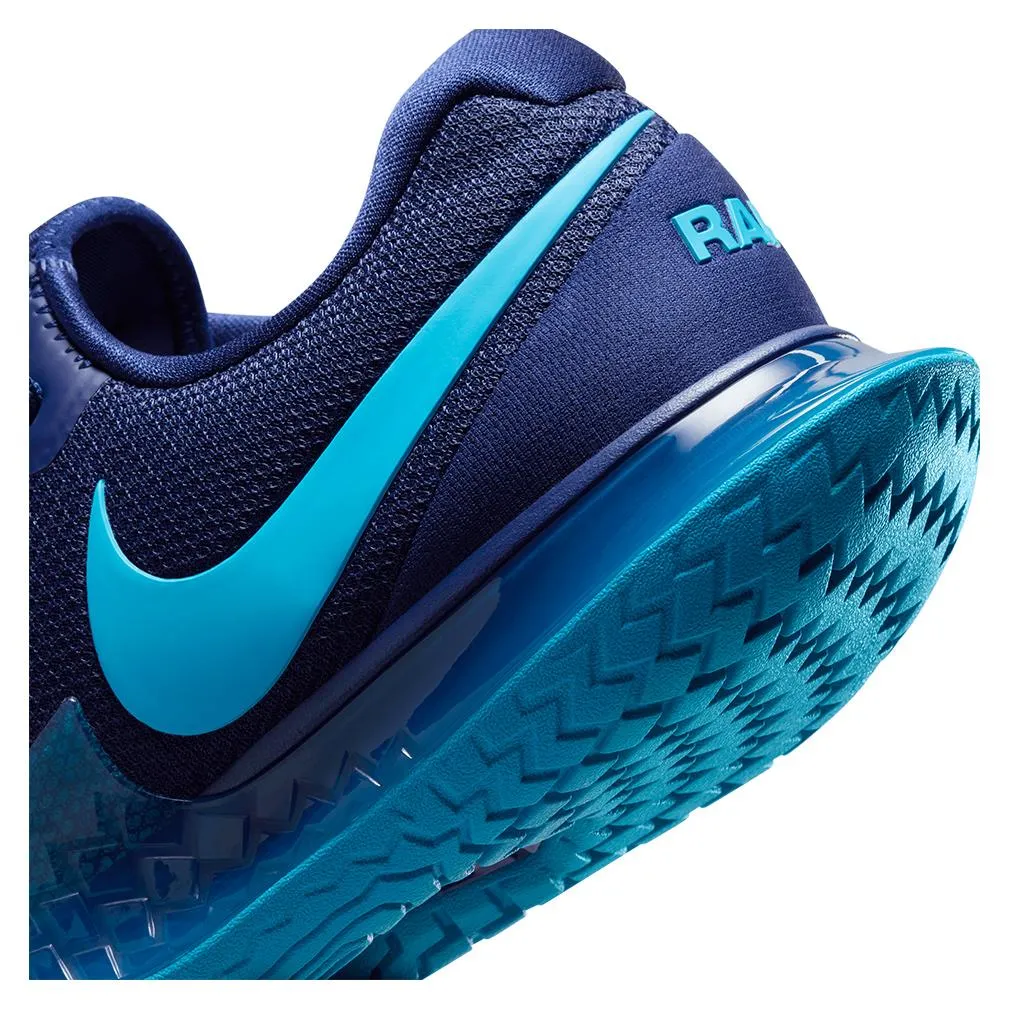 Men`s Rafa Zoom Vapor Cage 4 Tennis Shoes Blue Void and Laser Blue