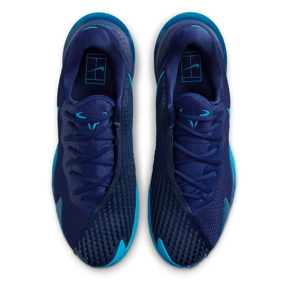 Men`s Rafa Zoom Vapor Cage 4 Tennis Shoes Blue Void and Laser Blue