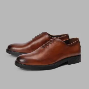 Oxford Whole Cut Shoes - HAVAN