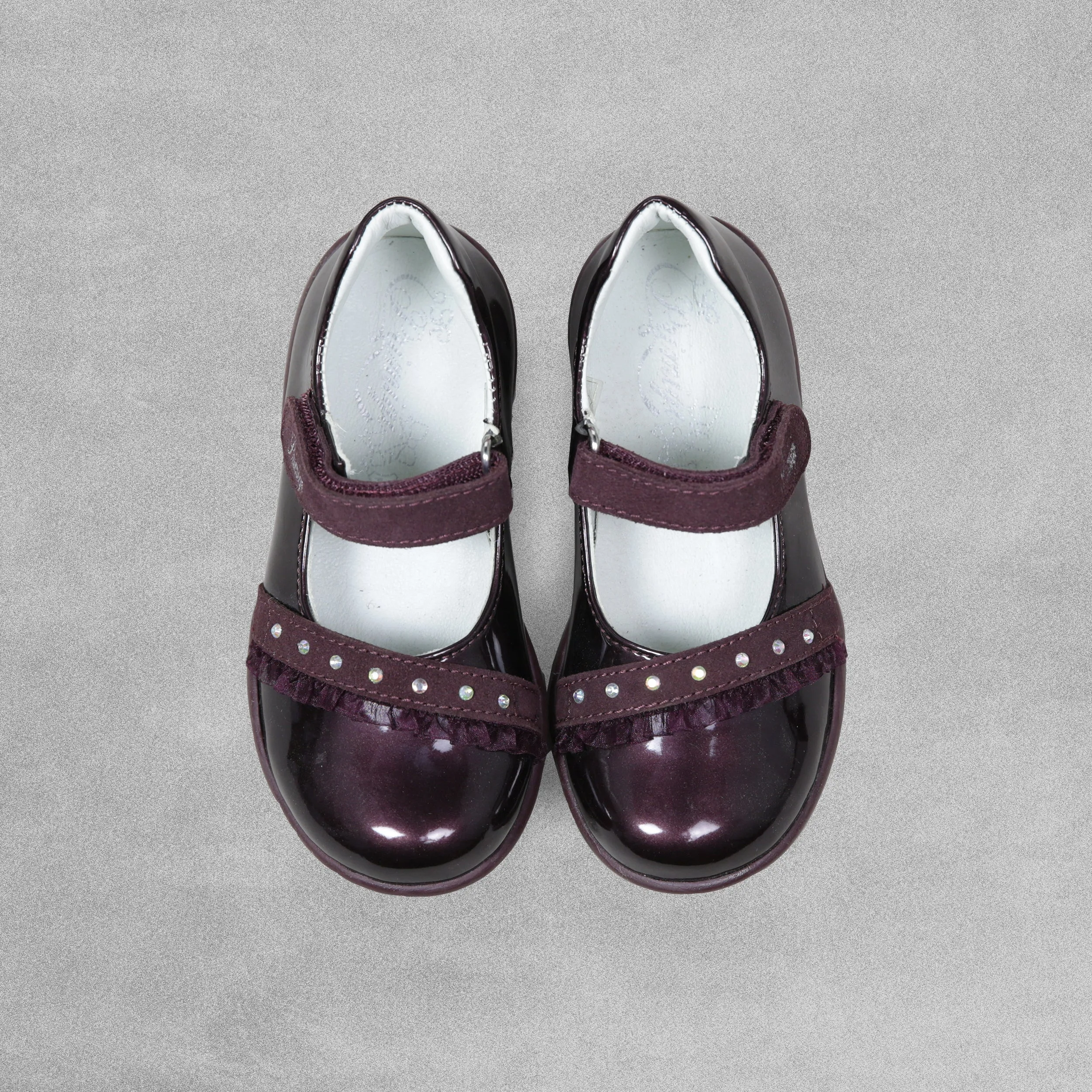 'Primigi'  Girls Burgundy Patent Leather Shoes - UK Child Size 8 / EU 25