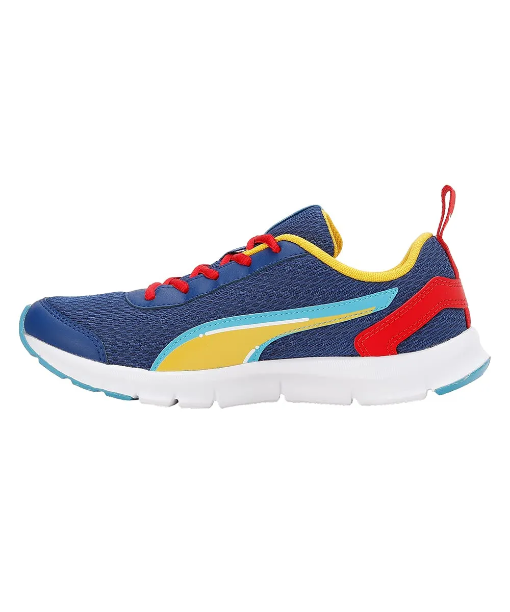 Puma Unisex-Kid Racer Junior V1 Blazing Blue-High Risk Red-Dandelion Sneaker - 6UK (38882301)