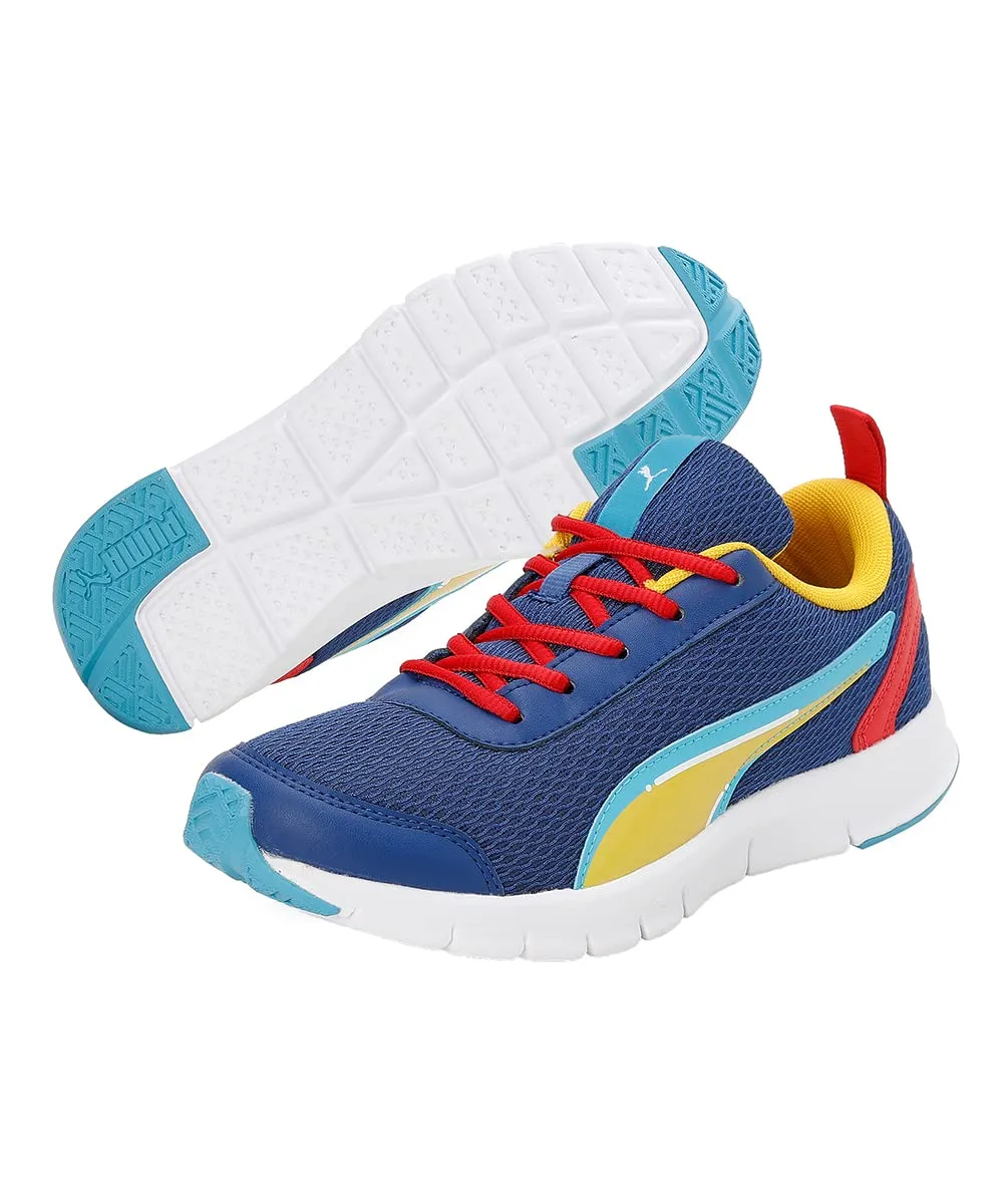 Puma Unisex-Kid Racer Junior V1 Blazing Blue-High Risk Red-Dandelion Sneaker - 6UK (38882301)