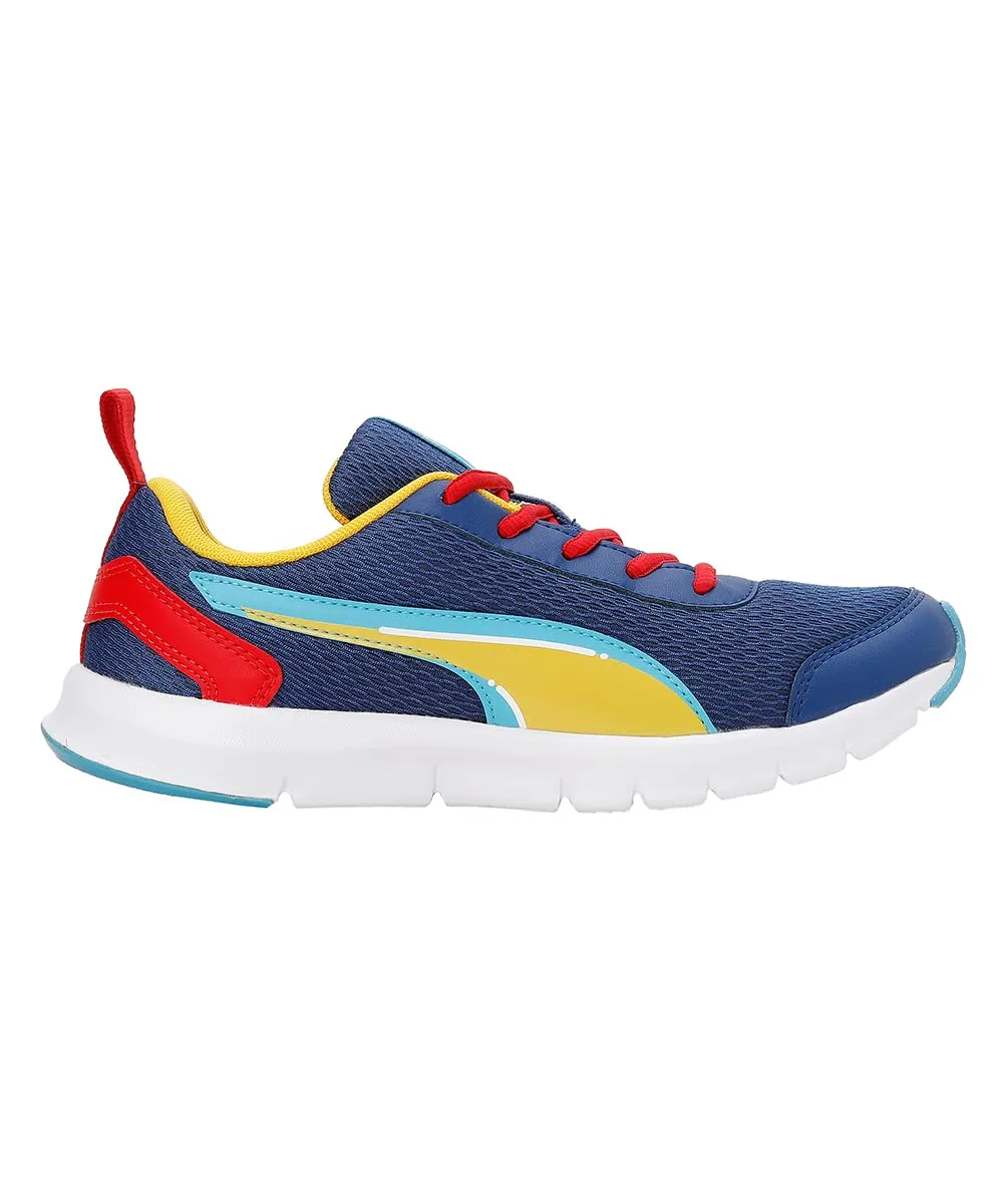 Puma Unisex-Kid Racer Junior V1 Blazing Blue-High Risk Red-Dandelion Sneaker - 6UK (38882301)