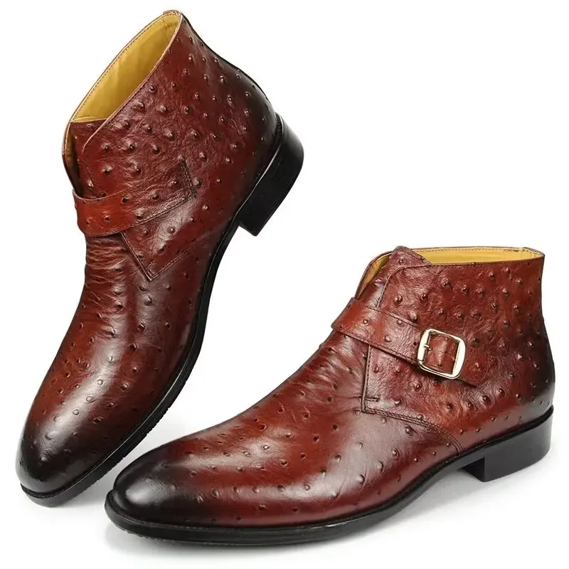 SerpentLuxe Zipper Ankle Business Dress Shoes