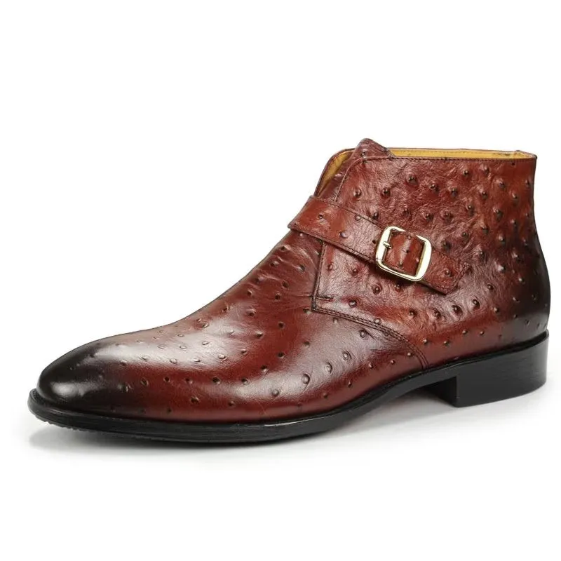 SerpentLuxe Zipper Ankle Business Dress Shoes