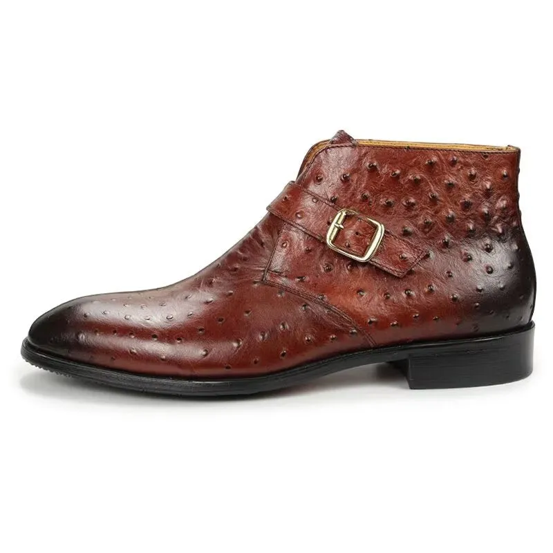 SerpentLuxe Zipper Ankle Business Dress Shoes