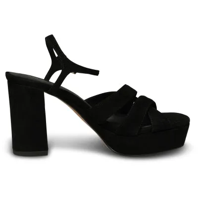 Shoe The Bear Nova Heels in Black Suede - STB2342