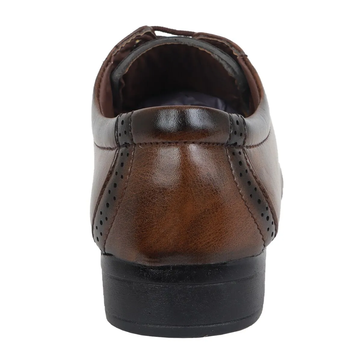 Somugi Brown Brogue Shoes for Men made by Artificial Leather