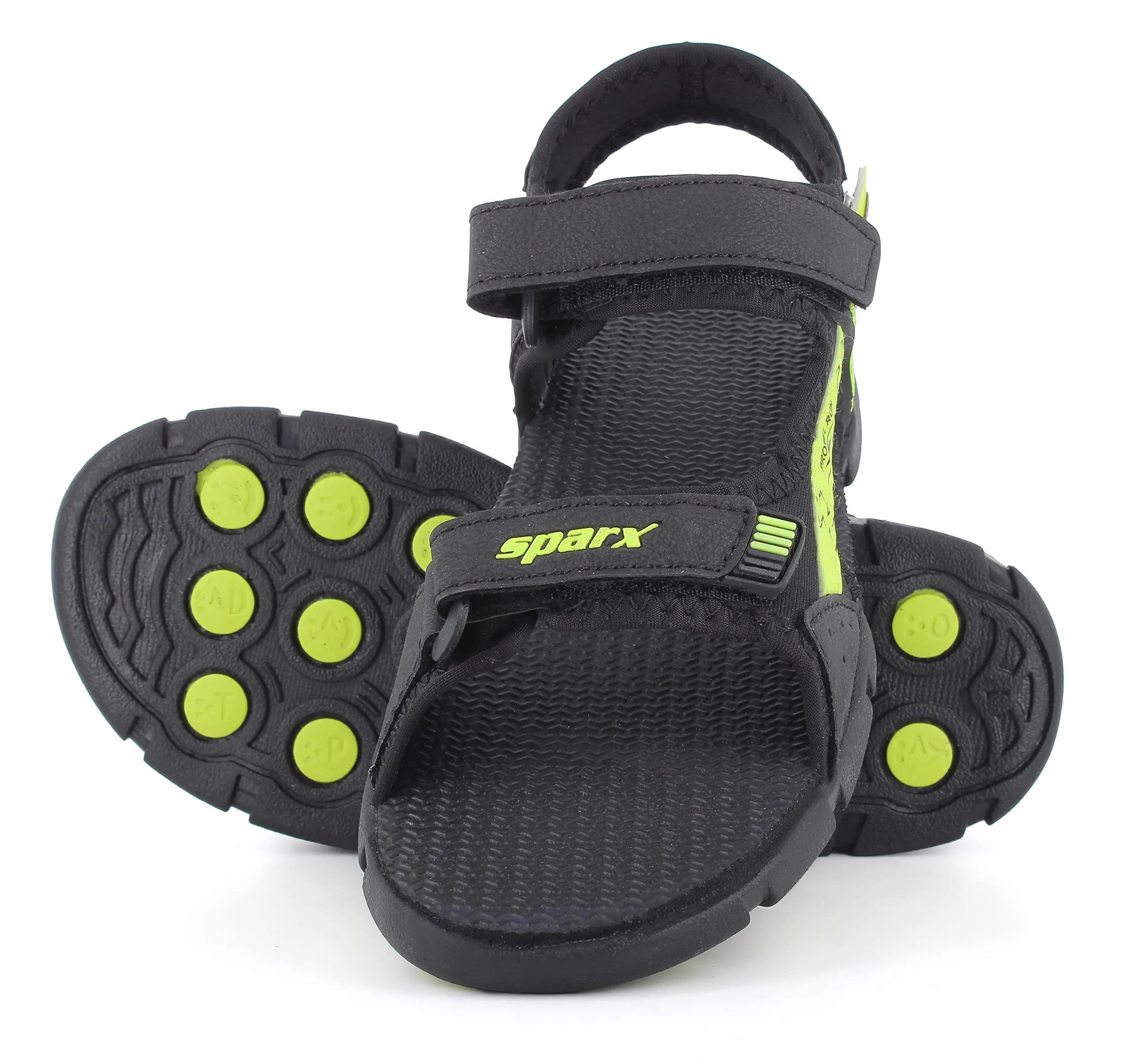 Sparx Child's Sandals, Black N. Green, 1 Kids Uk, SS0126CBKGN0001