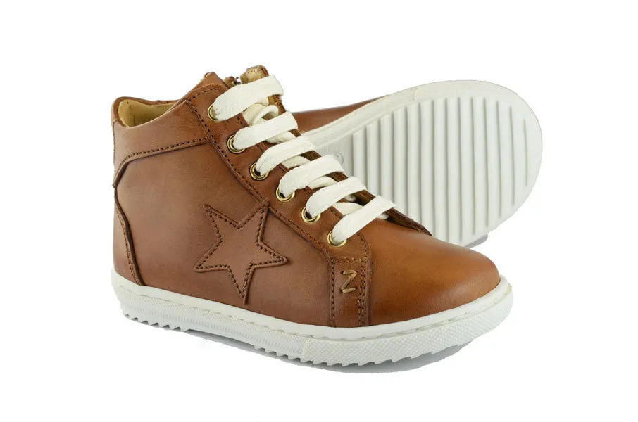 Zecchino d'Oro Boys Brown Star Hightop